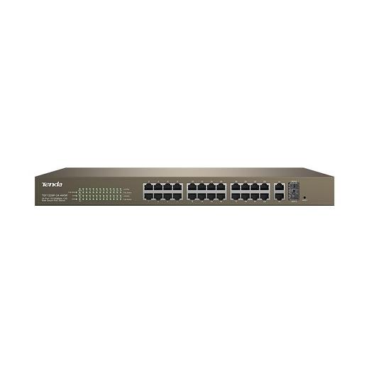 Tenda Tef1226P 24 Port 10/100 24 Port Poe Web Yönetilebilir Swıtch 2Ge+1Sfp (410W)