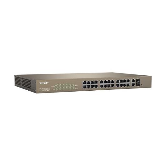 Tenda Tef1226P 24 Port 10/100 24 Port Poe Web Yönetilebilir Swıtch 2Ge+1Sfp (410W)