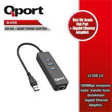Qport Q-U3G Usb 3.0 Çoklayıcı/Gıgabıt Adaptör - 2