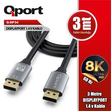 Qport (Q-Dp34) Dısplay Port 3 Metre Kablo