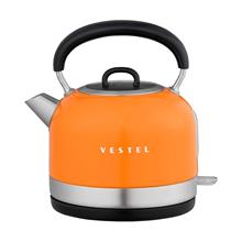 Vestel Retro Turuncu 2200 W 1.7 Lt Celık Kettle