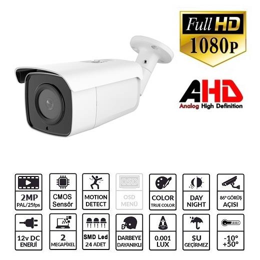 EZCOOL EZ-2010HD 2MP 2.8MM LENS AHD BULLET KAMERA