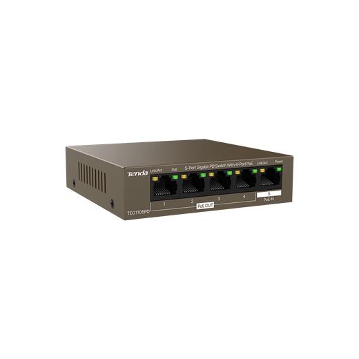 Tenda Teg1105Pd 5Port 10/100/1000 Poe Swıtch