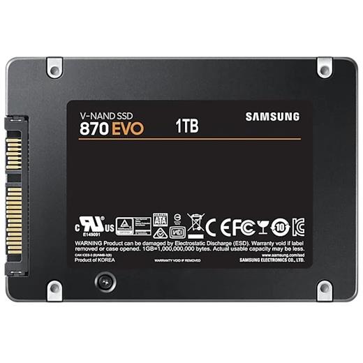 1TB SAMSUNG 870 560/530MB/s EVO MZ-77E1T0BW SSD (Resmi Distribütör Garantili)