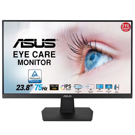 24 Asus Va24Ehe Fhd Ips 5Ms 75Hz Hdmı Dvı Vga