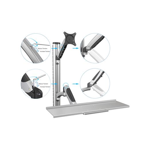 Dıgıtus Da-90354 Monitör Ve Klavye Standı (Duvara Monte)