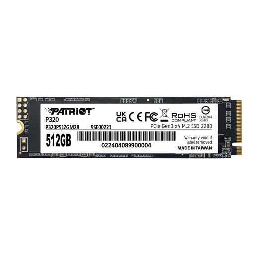 Patriot P320 512Gb 3000/2200Mb/S Nvme M.2 Ssd Disk (P320P512Gm28) 