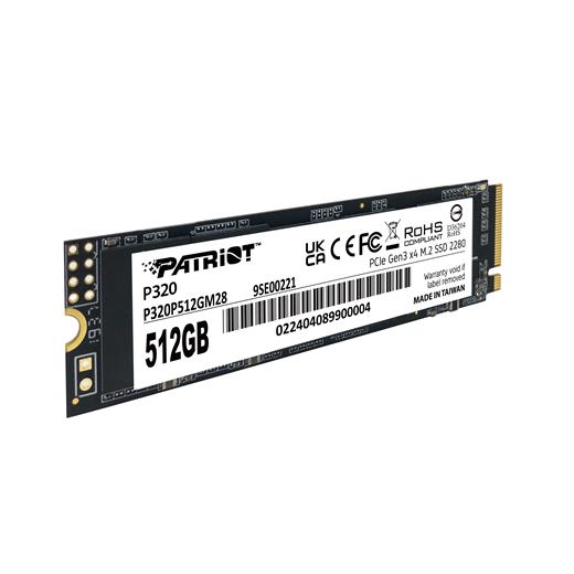 Patriot P320 512Gb 3000/2200Mb/S Nvme M.2 Ssd Disk (P320P512Gm28) 