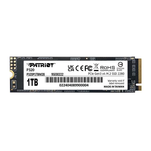 Patriot P320 1Tb 3000/2200Mb/S Nvme M.2 Ssd Disk (P320P1Tbm28)