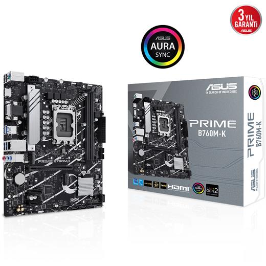 Asus Prıme B760M-K Ddr5 8000Mhz 1700P