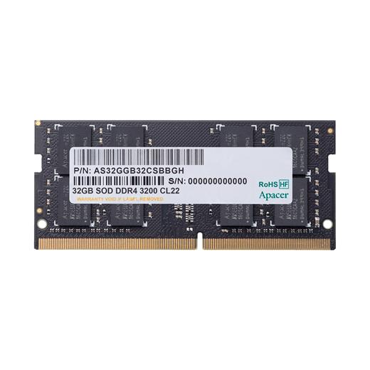 Apacer 32Gb (1X32Gb) 3200Mhz Cl22 Ddr4 Notebook Sodımm Ram (Es.32G21.Psı)